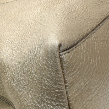 Exclusive Gucci Gold Pebbled Calfskin Medium Soho Chain Shoulder Bag — Top View