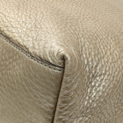Exclusive Gucci Gold Pebbled Calfskin Medium Soho Chain Shoulder Bag — Detail View