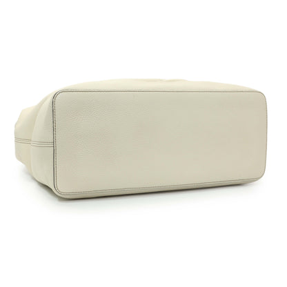 Exclusive Gucci Ivory Soho Pebbled Leather Hobo Shoulder Bag — Back View