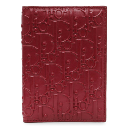 Exclusive Christian Dior Red Oblique Passport Holder — Front View