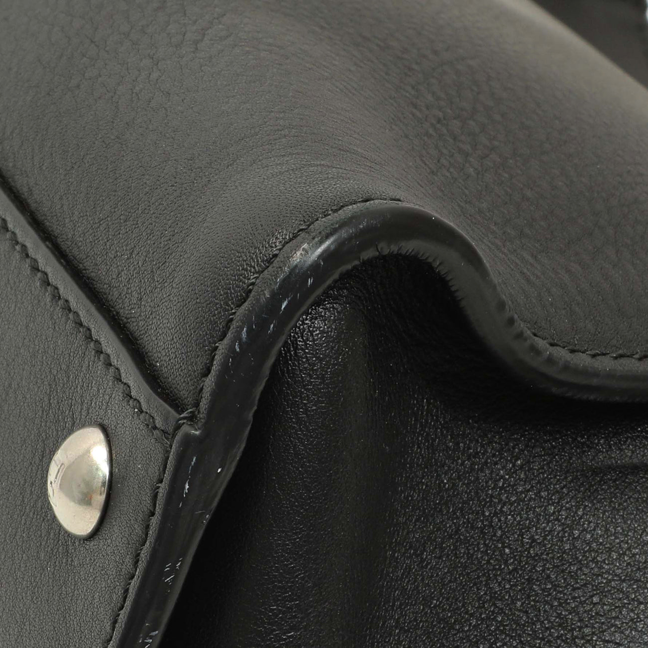 Exclusive Fendi Black Vitello Seta Snakeskin Crocodile Monster Eyes Medium Peekaboo Iconic Satchel — Detail View