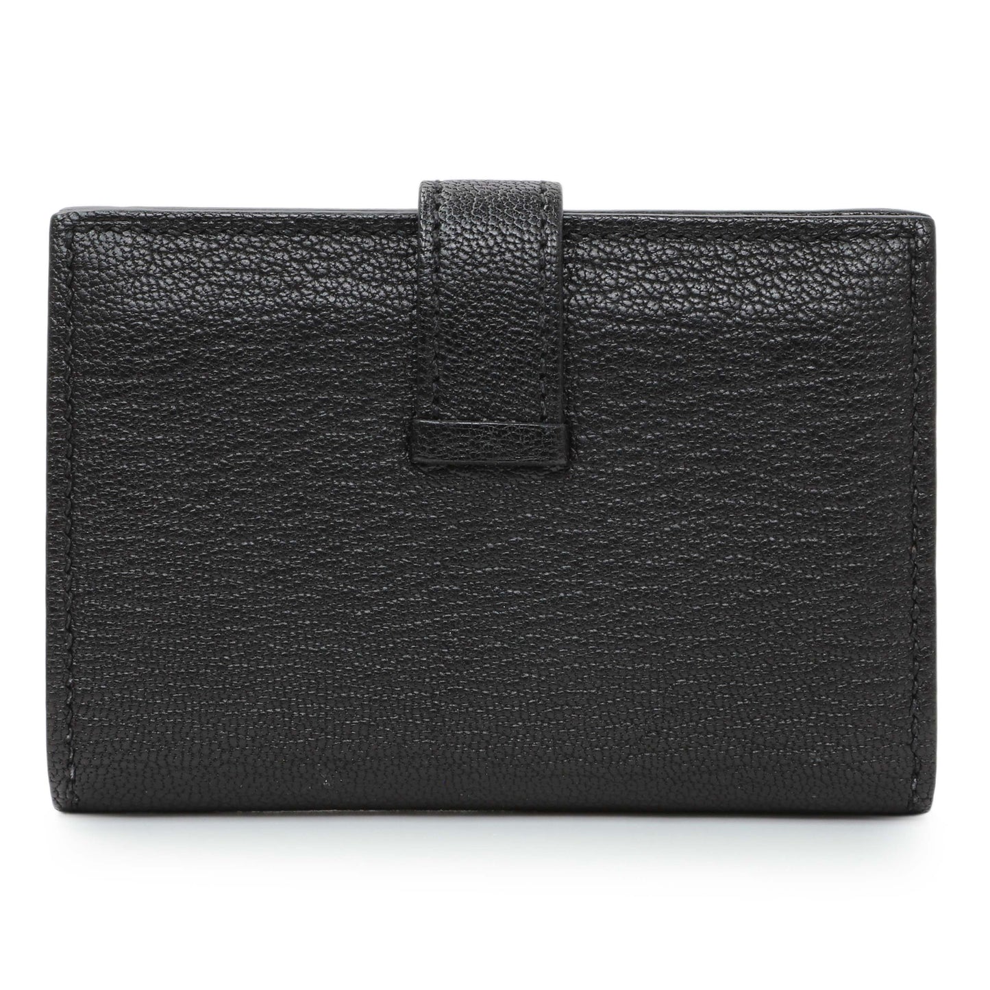 Exclusive Hermes Black Chevre Mysore Bearn Card Holder Wallet — Side View