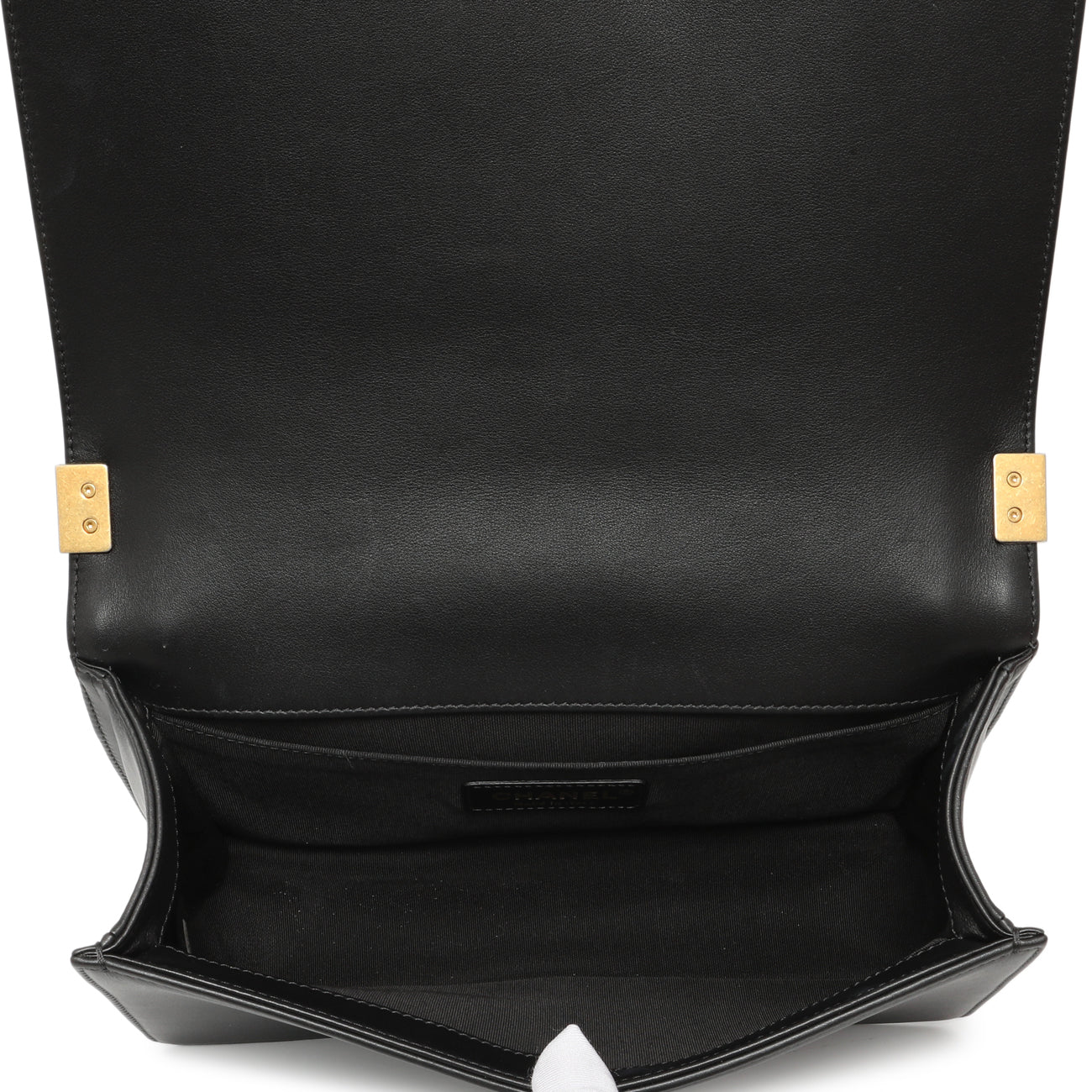 Exclusive Chanel Black Quilted Calfskin Medium Boy Bag — Alternate View 9