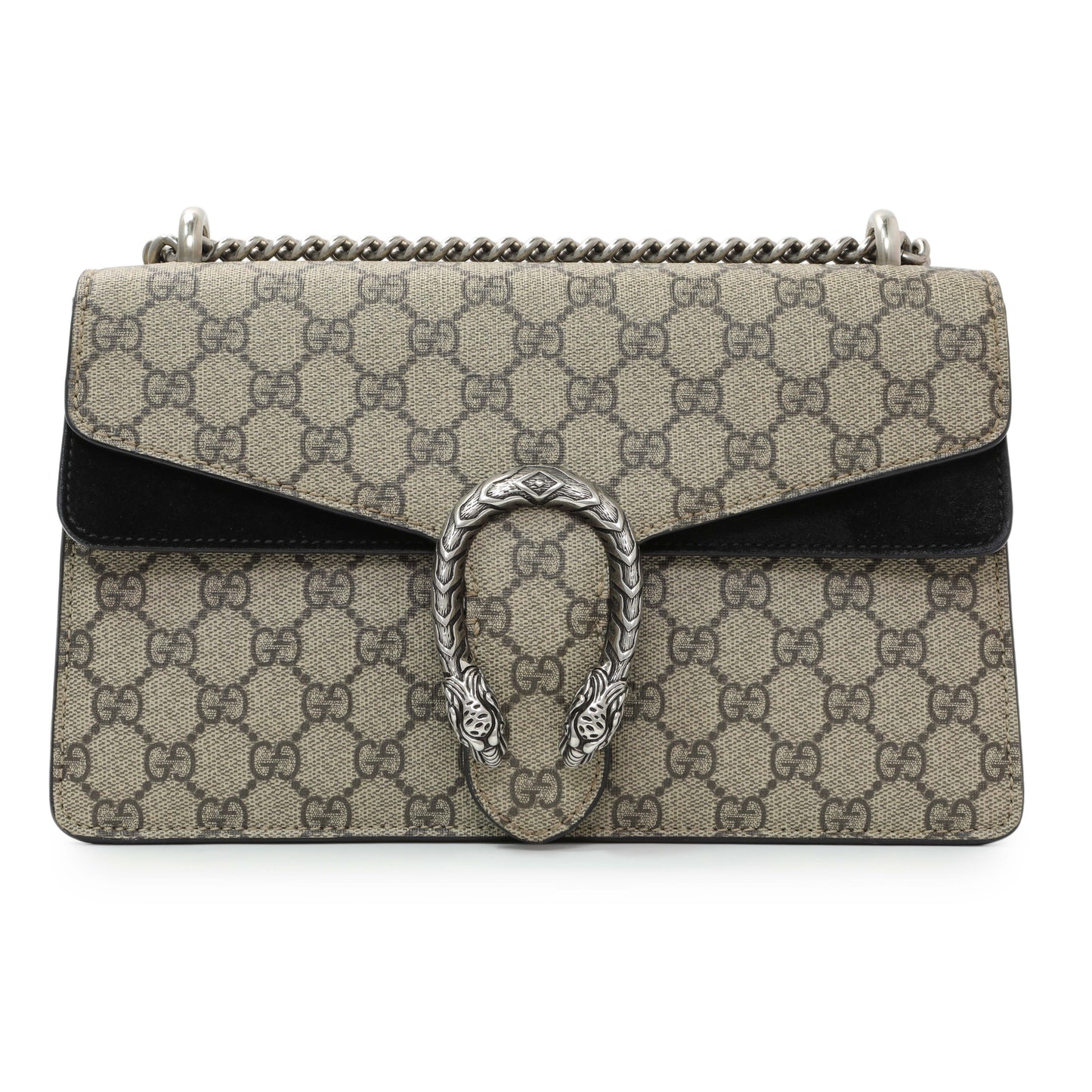 Exclusive Gucci GG Supreme Monogram Small Dionysus Shoulder Bag — Front View