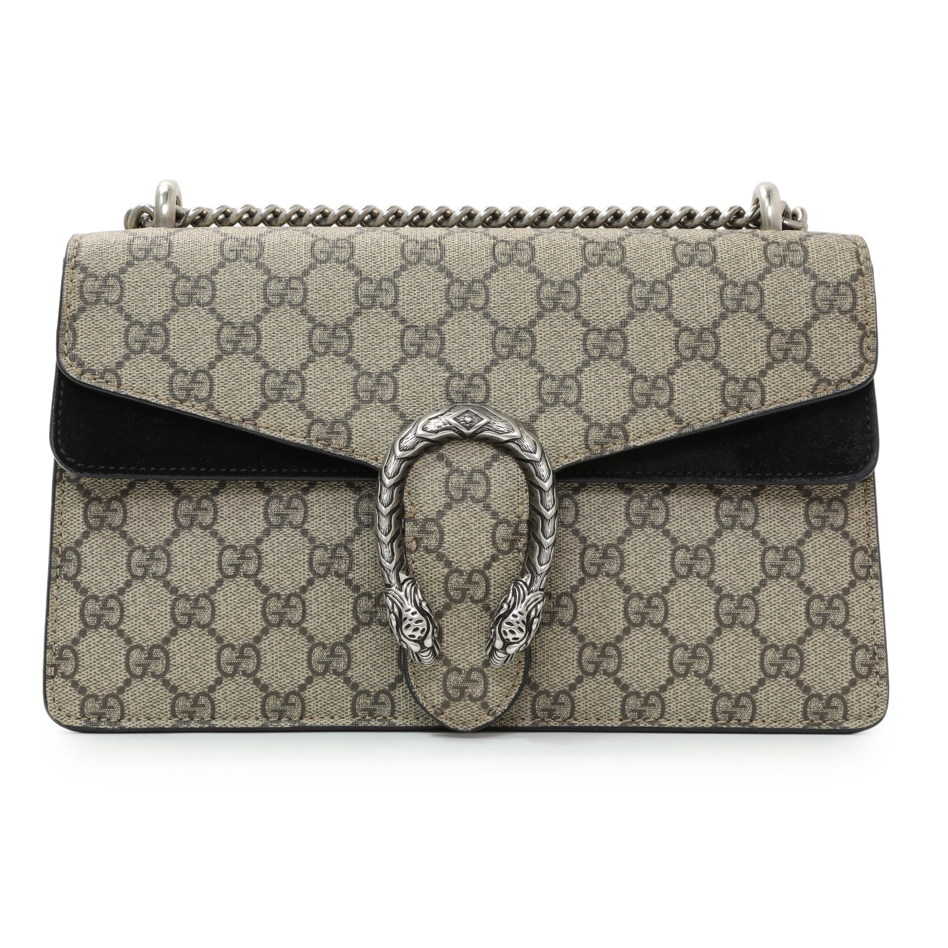 Exclusive Gucci GG Supreme Monogram Small Dionysus Shoulder Bag — Front View