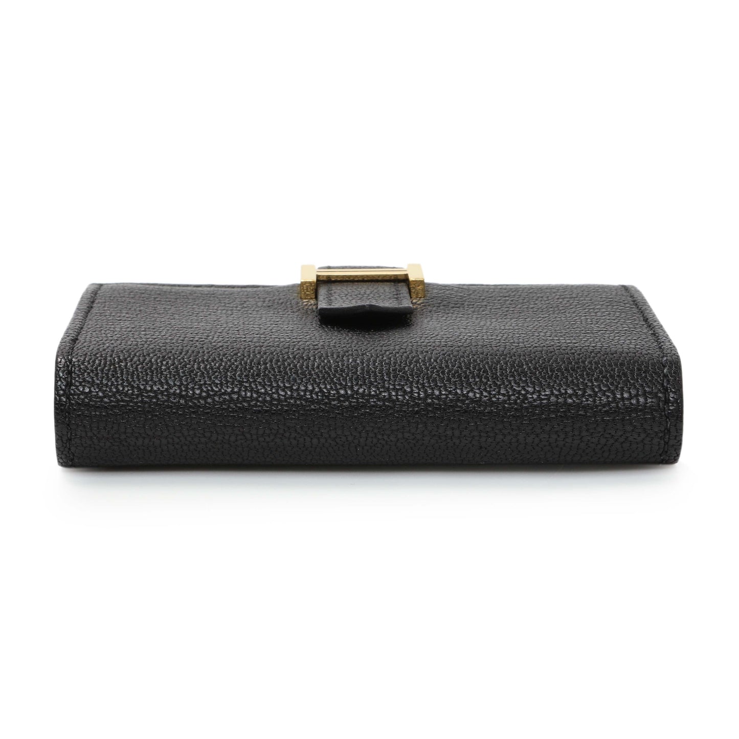Exclusive Hermes Black Chevre Mysore Bearn Card Holder Wallet — Back View