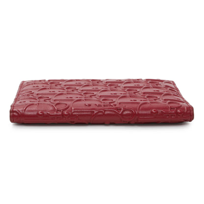 Exclusive Christian Dior Red Oblique Passport Holder — Back View