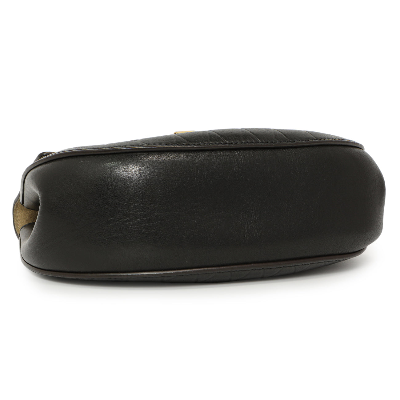Exclusive Chloe Black Diamond Embossed Lambskin Drew Shoulder Bag — Top View