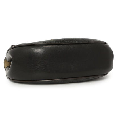 Exclusive Chloe Black Diamond Embossed Lambskin Drew Shoulder Bag — Top View