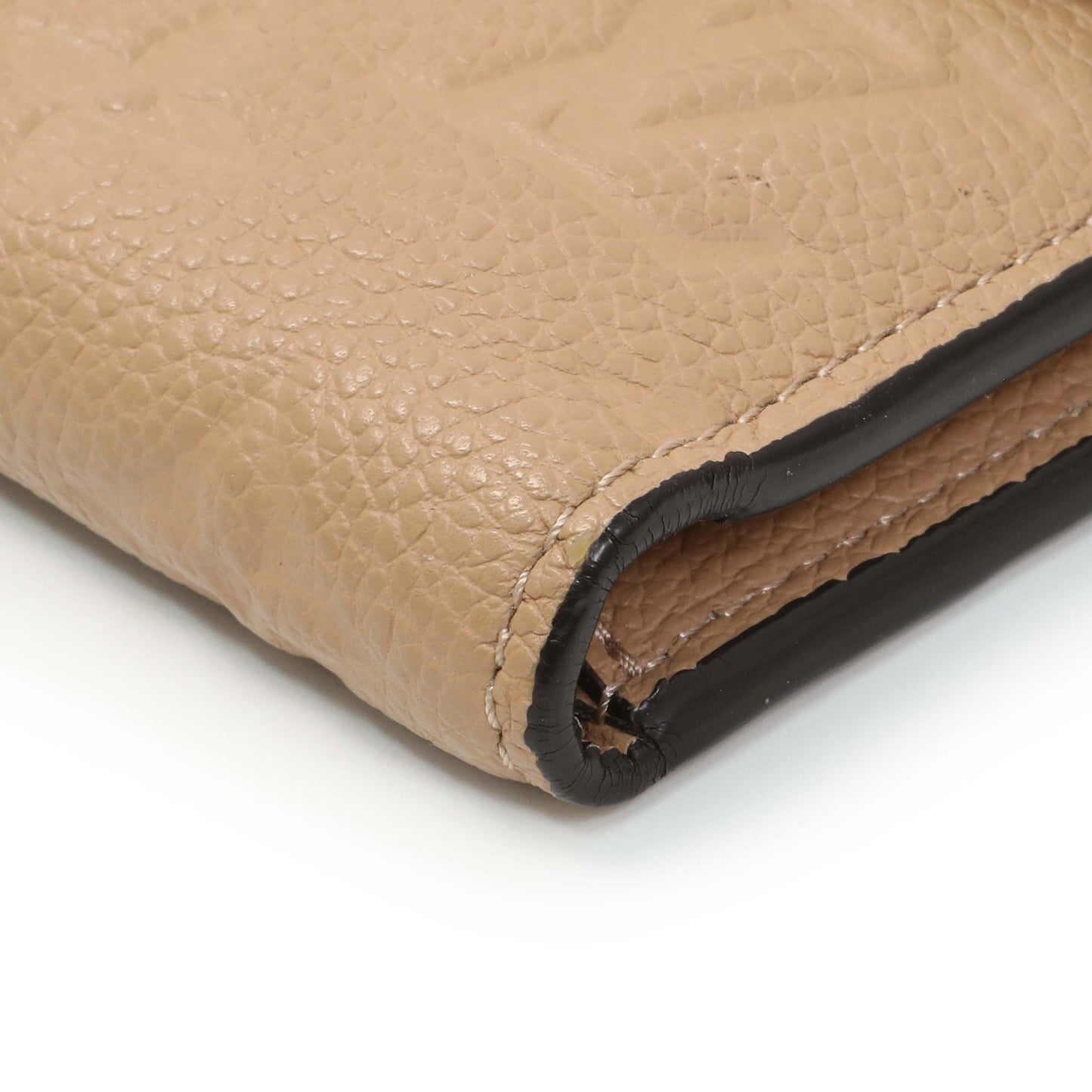 Exclusive Louis Vuitton Beige Empreinte Zoe Wallet — Detail View