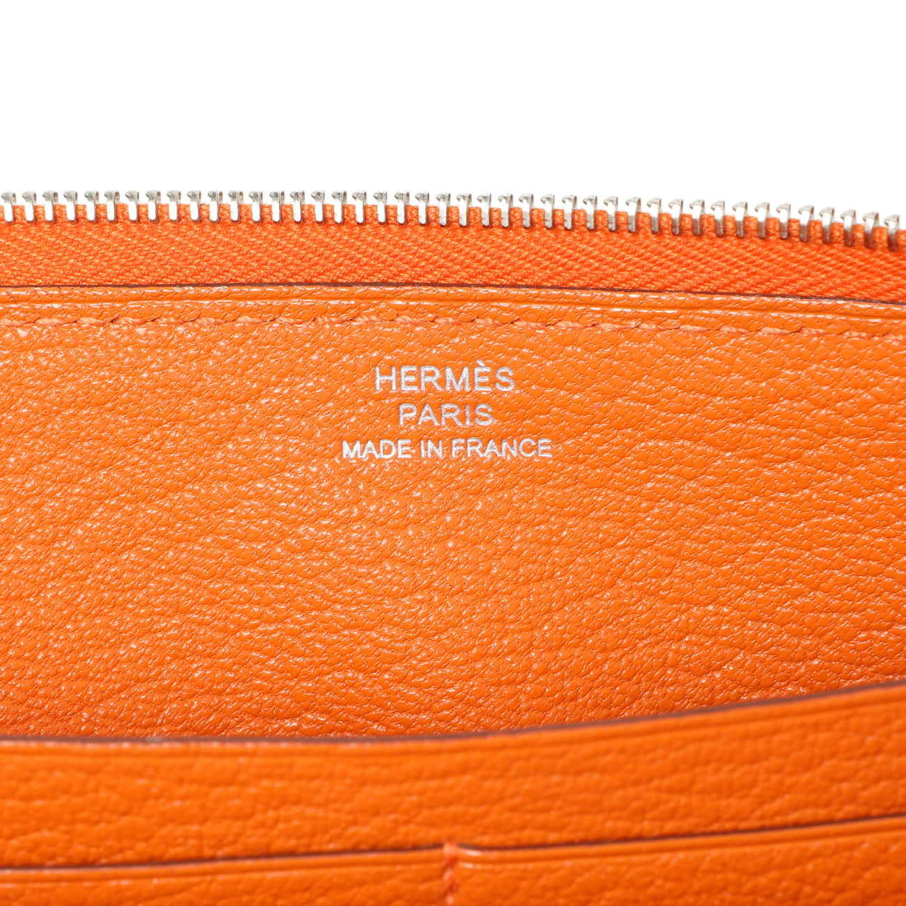 Exclusive Hermes Orange Chevre Mysore Azap Wallet — Alternate View 13