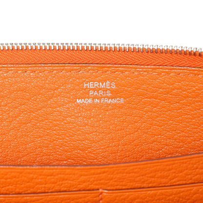 Exclusive Hermes Orange Chevre Mysore Azap Wallet — Alternate View 13