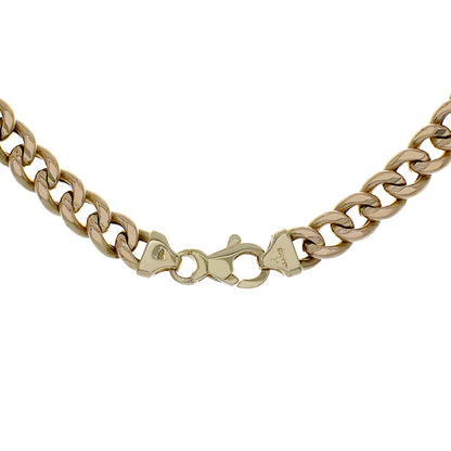 Exclusive 14K Rose Gold Curb Link Chain Necklace — Side View