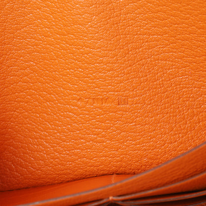 Exclusive Hermes Orange Chevre Mysore Azap Wallet — Alternate View 14