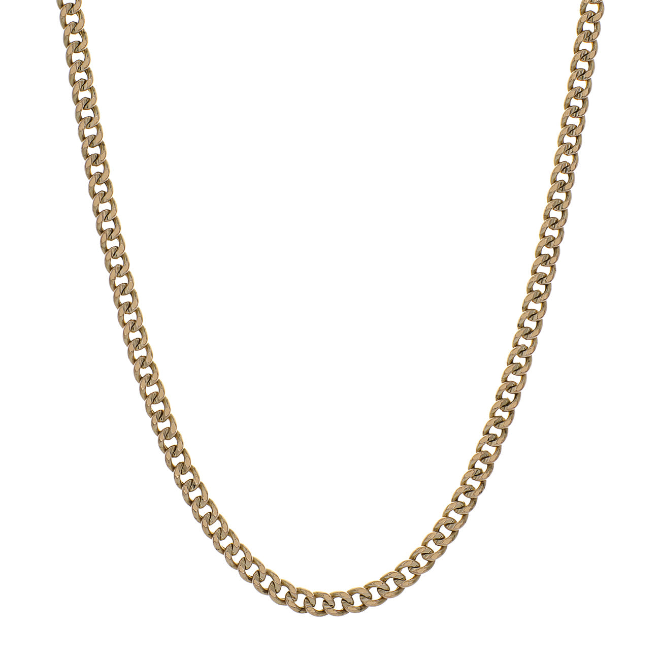 Exclusive 14K Rose Gold Curb Link Chain Necklace — Front View