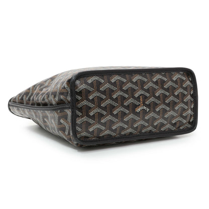 Exclusive Goyard Black Goyardine Reversible Mini Anjou — Back View