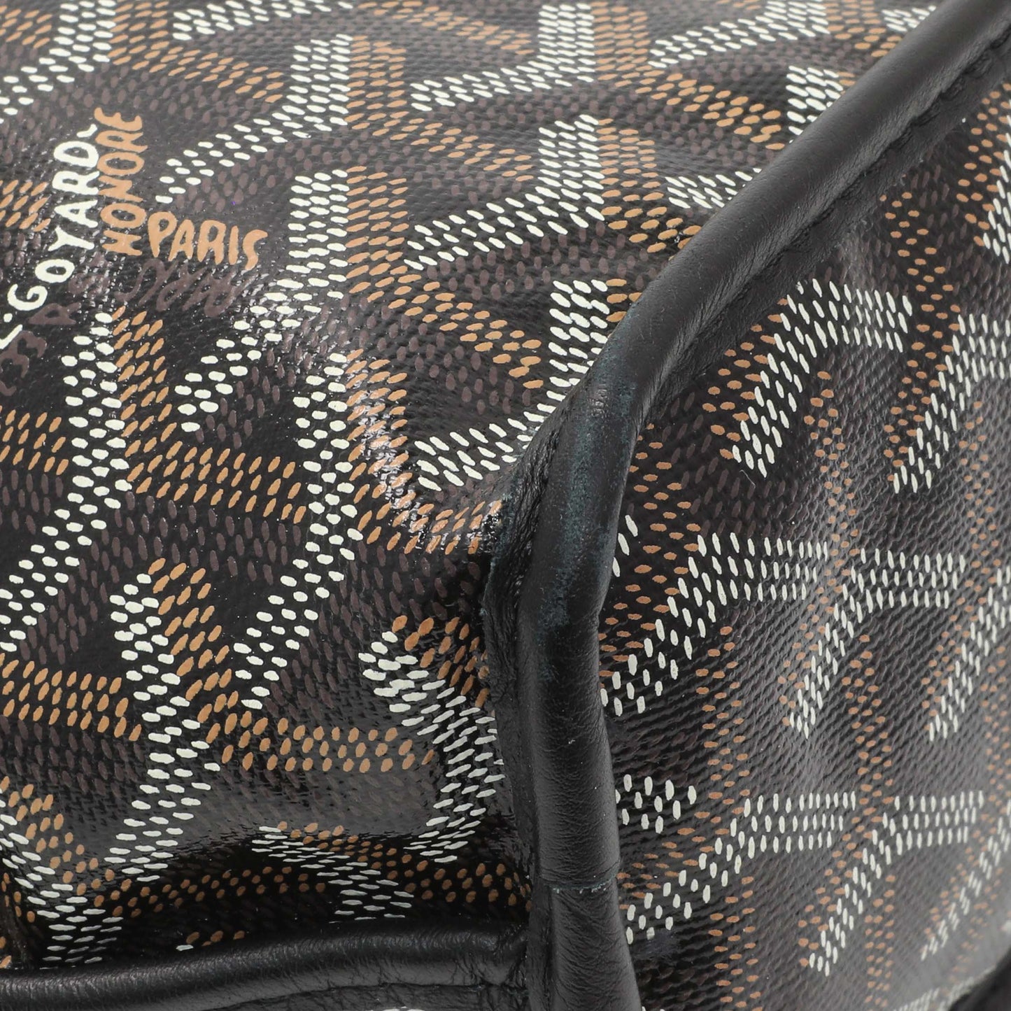 Exclusive Goyard Black Goyardine Reversible Mini Anjou — Top View
