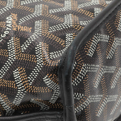 Exclusive Goyard Black Goyardine Reversible Mini Anjou — Top View