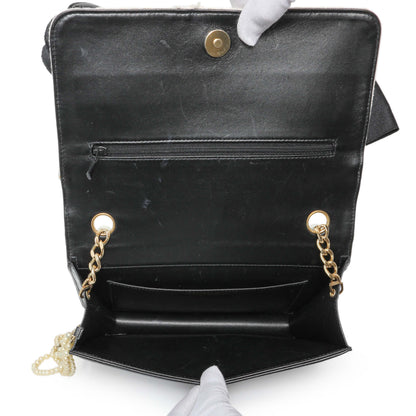 Exclusive Chanel Tweed Lambskin Camellia Pearl Chain Flap — Alternate View 11