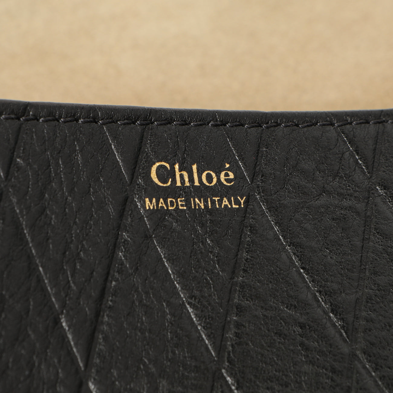 Exclusive Chloe Black Diamond Embossed Lambskin Drew Shoulder Bag — Lifestyle View