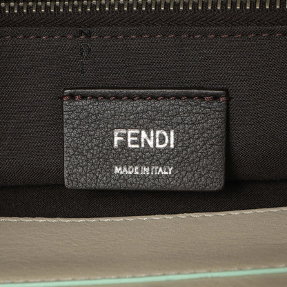 Exclusive Fendi Grey Vitello Dolce Studded Medium By The Way — Detail View