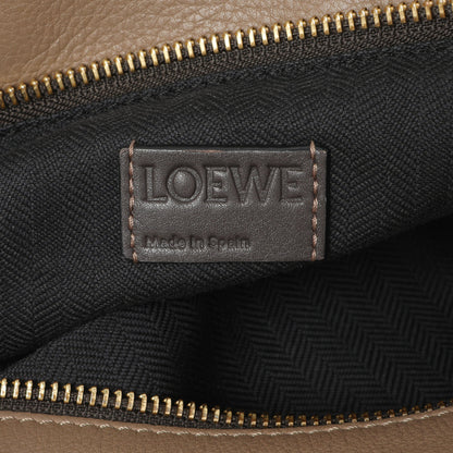 Exclusive Loewe Grey Beige Calfskin Medium Puzzle Bag — Detail View