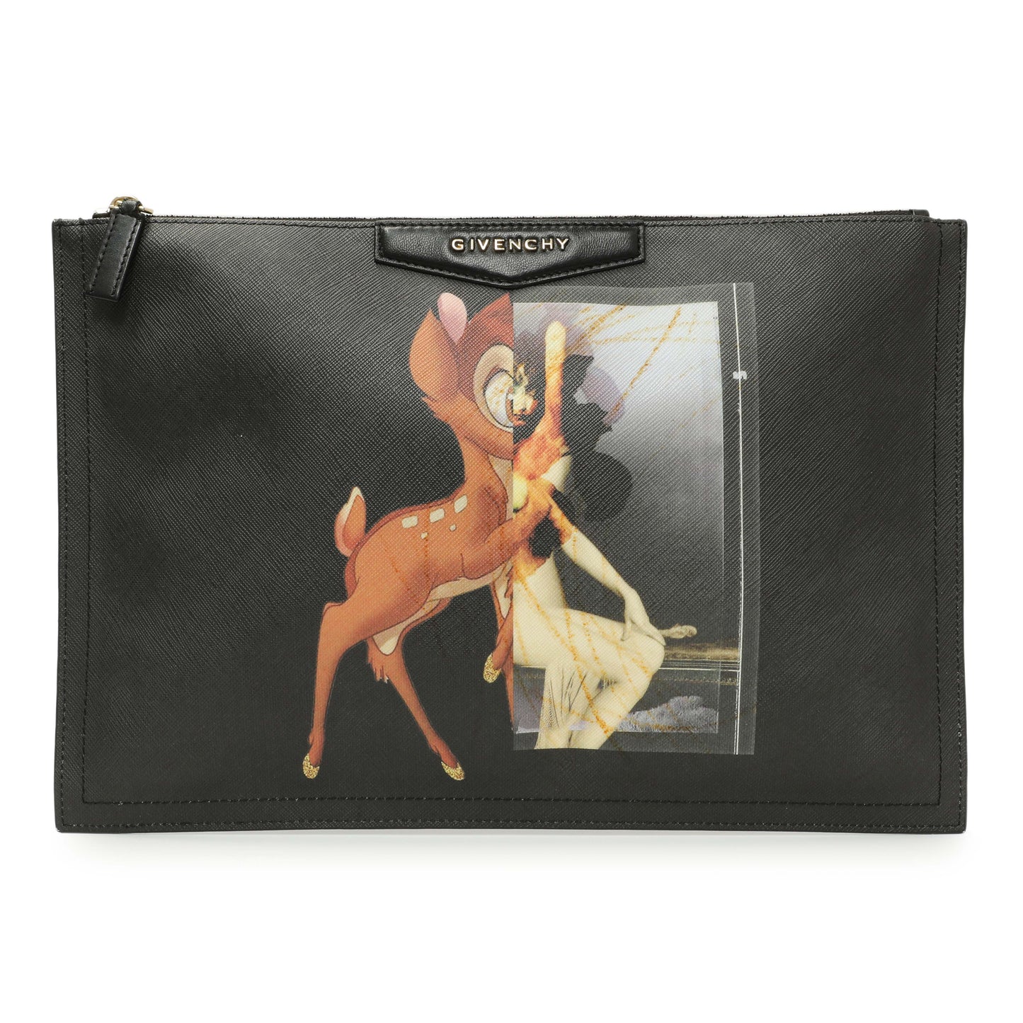 Exclusive Givenchy Bambi Print Canvas Cosmetic Pouch — Front View
