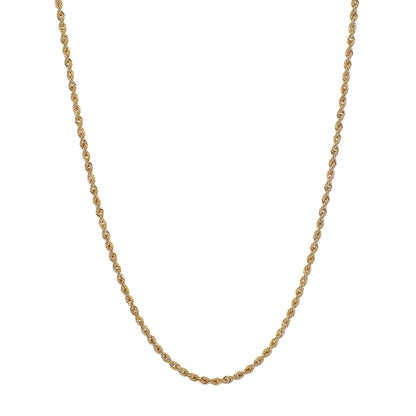 Exclusive 10K Yellow Gold Rope Chain — Front View