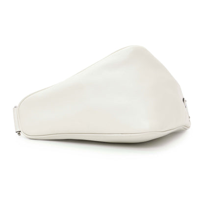 Exclusive Prada White Grace Lux Triangle Shoulder Bag — Back View