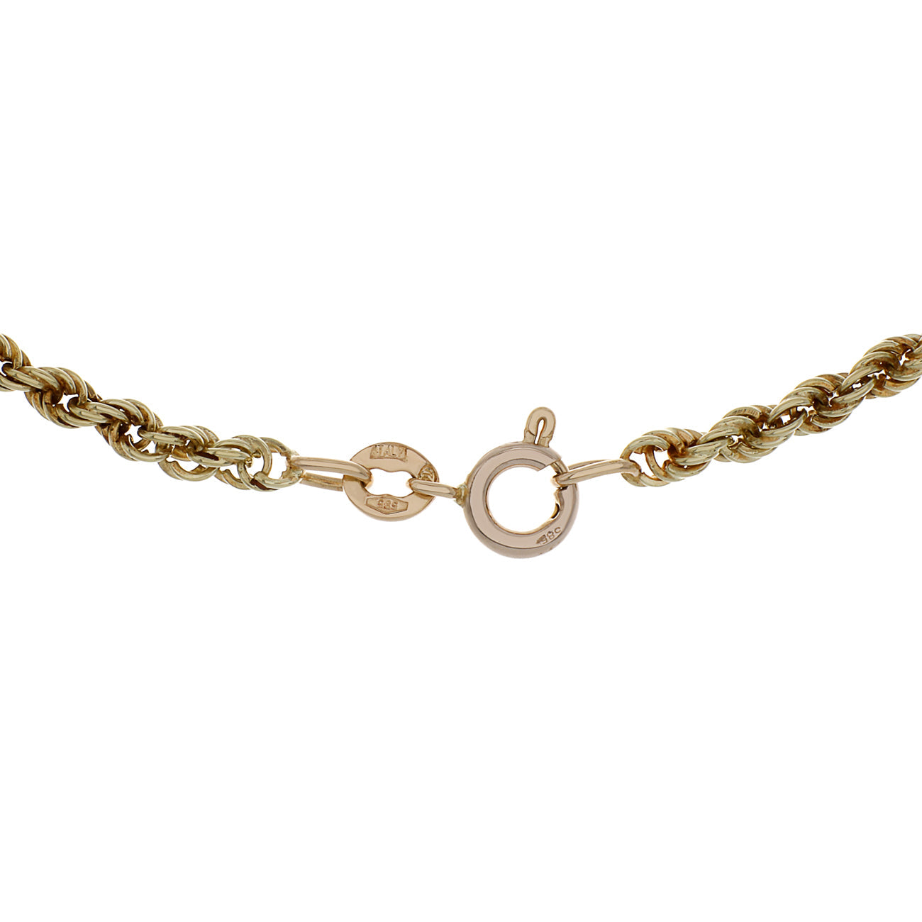 Exclusive 14K Yellow Gold Rope Chain — Side View