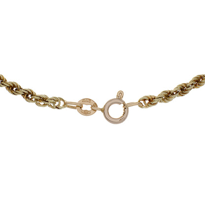 Exclusive 14K Yellow Gold Rope Chain — Side View