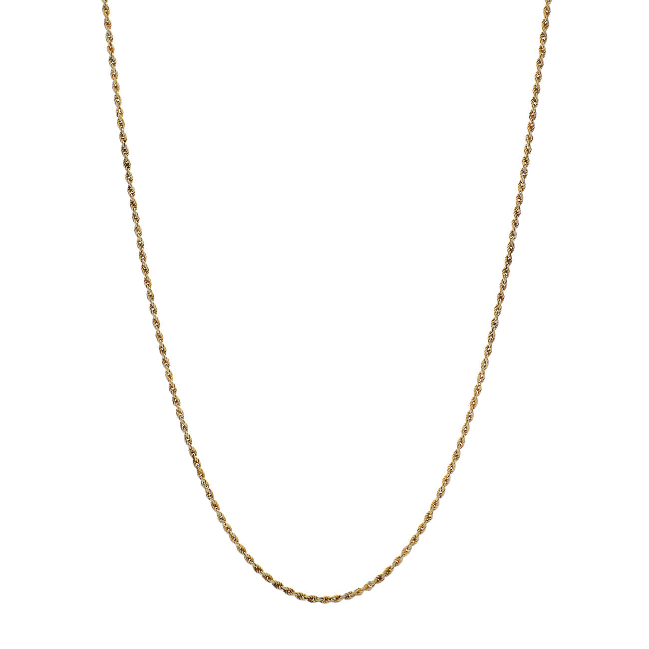 Exclusive 14K Yellow Gold Rope Chain — Front View