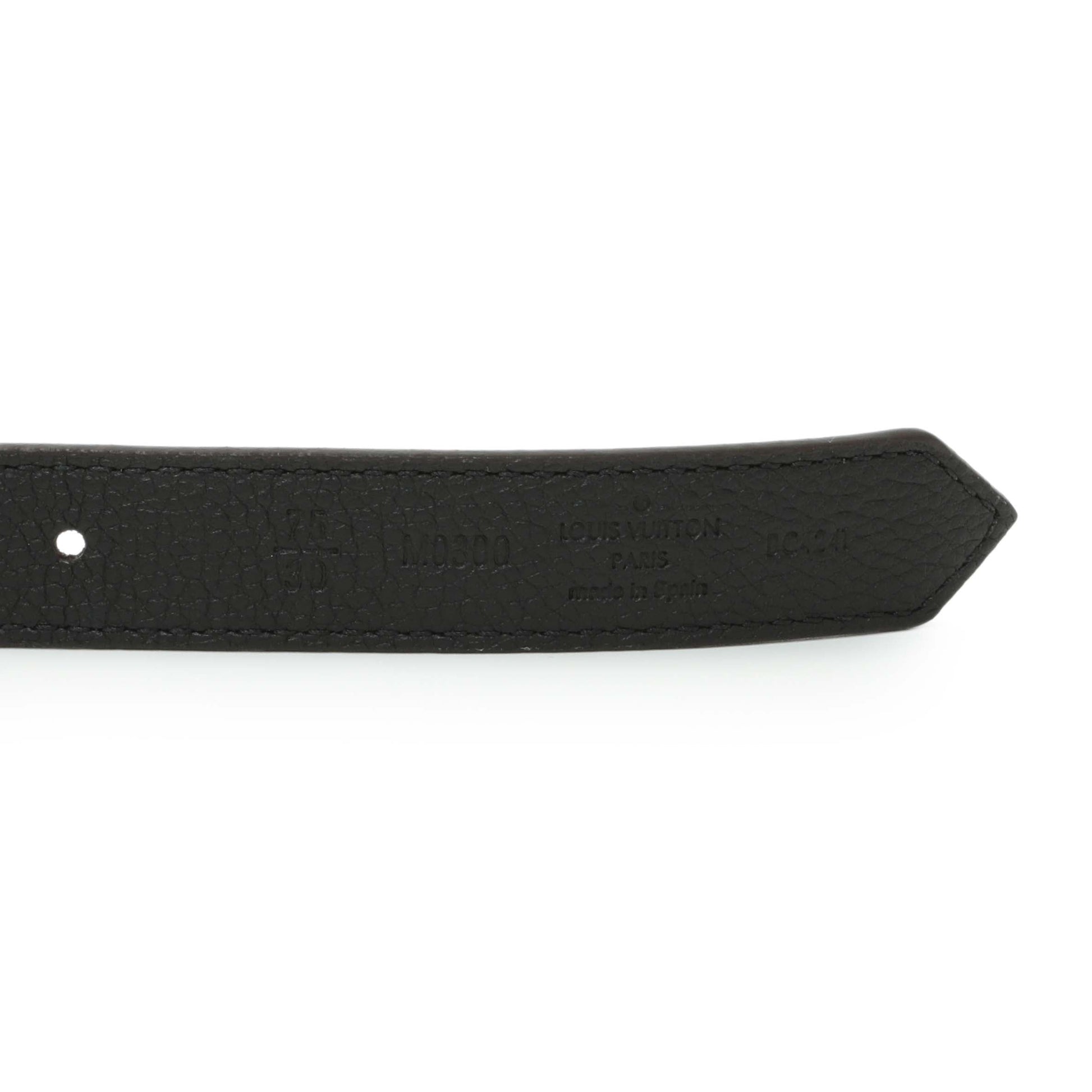Exclusive Louis Vuitton Monogram Circle 20MM Reversible Belt — Top View
