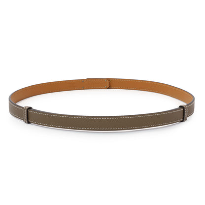 Exclusive Hermes Etoupe Epsom Kelly Belt — Side View