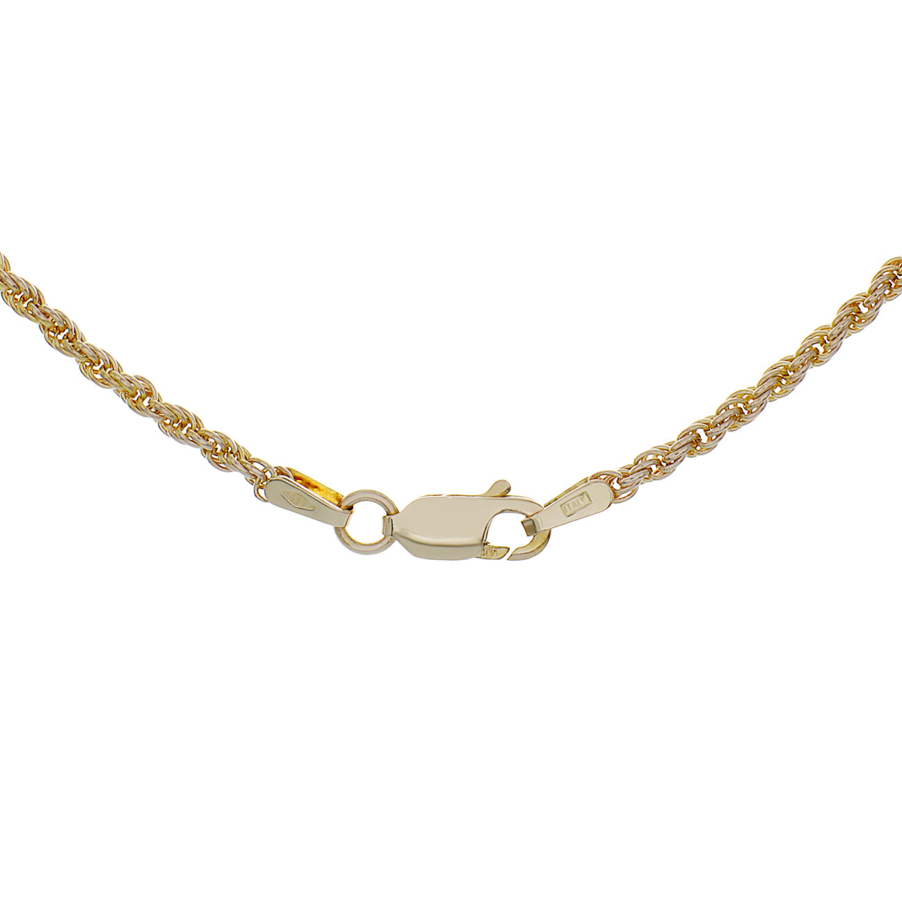 Exclusive 14K Yellow Gold Rope Chain — Side View