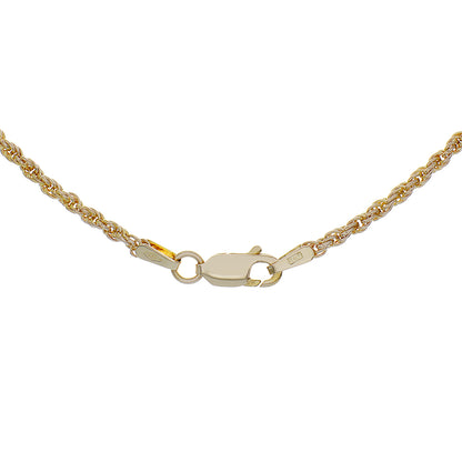 Exclusive 14K Yellow Gold Rope Chain — Side View