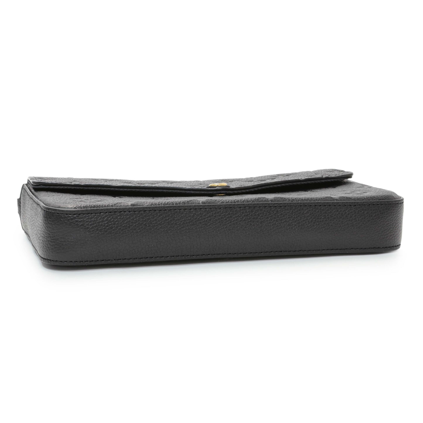 Exclusive Louis Vuitton Black Empreinte Pochette Felicie Chain Wallet — Back View