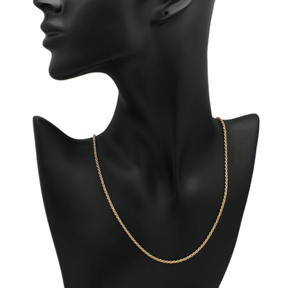 Exclusive 14K Yellow Gold Rope Chain — Back View