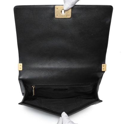 Exclusive Chanel Lambskin Chevron Quilted New Medium Boy Flap — Alternate View 9