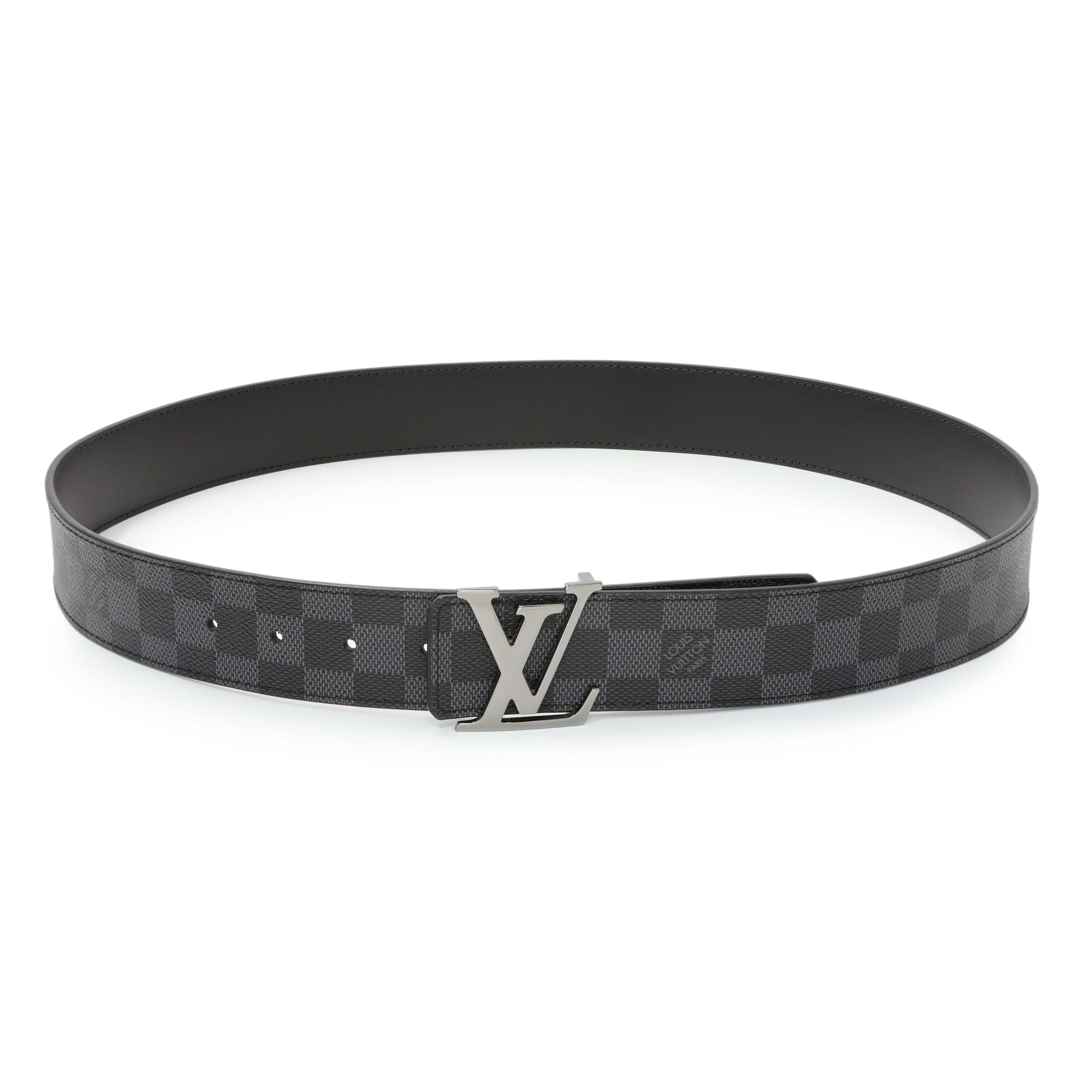 Exclusive Louis Vuitton Reversible Damier Infini LV Initiales 40mm Belt — Front View