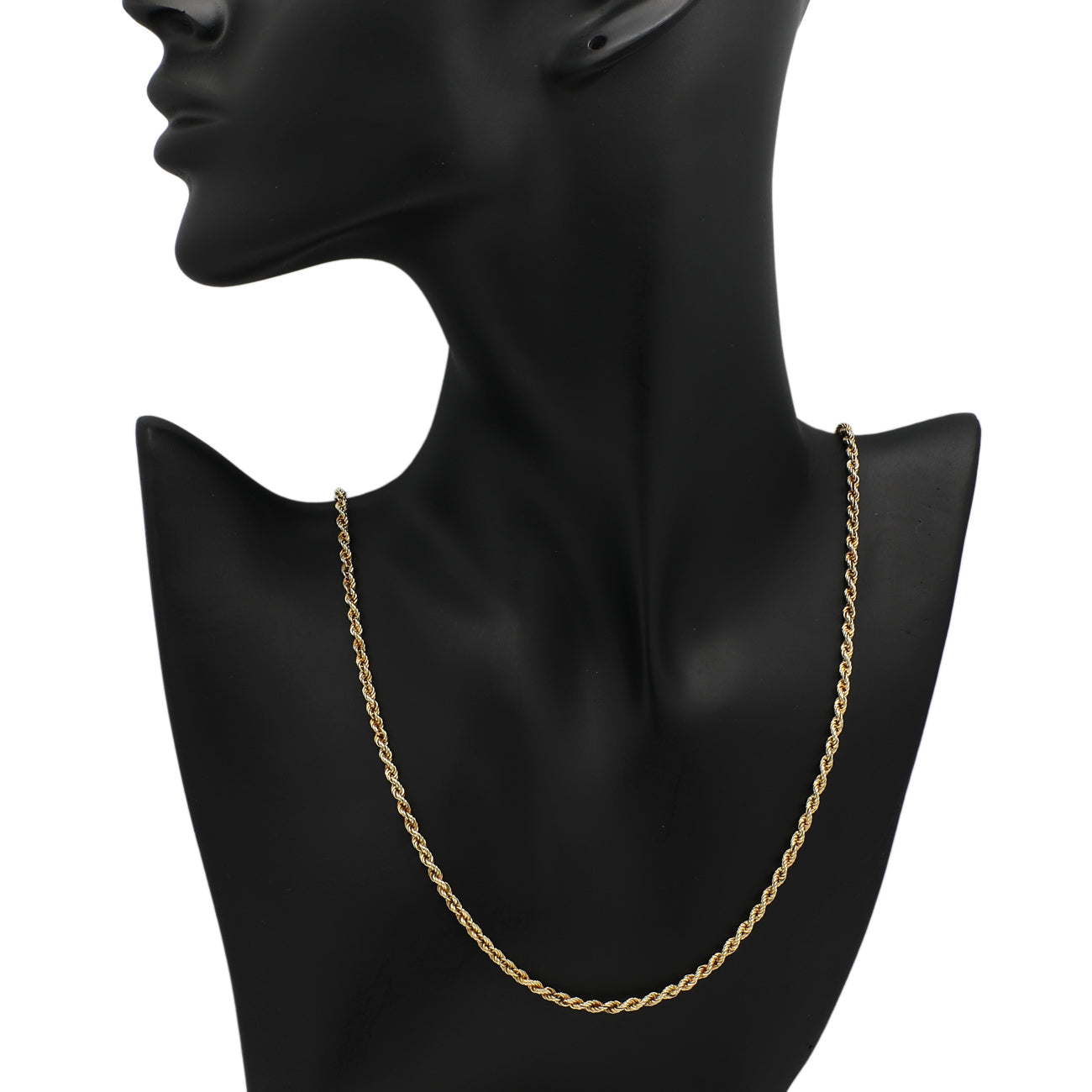 Exclusive 14K Yellow Gold Rope Chain — Back View