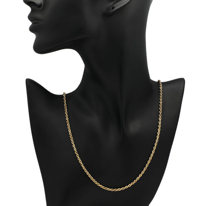 Exclusive 14K Yellow Gold Rope Chain — Back View