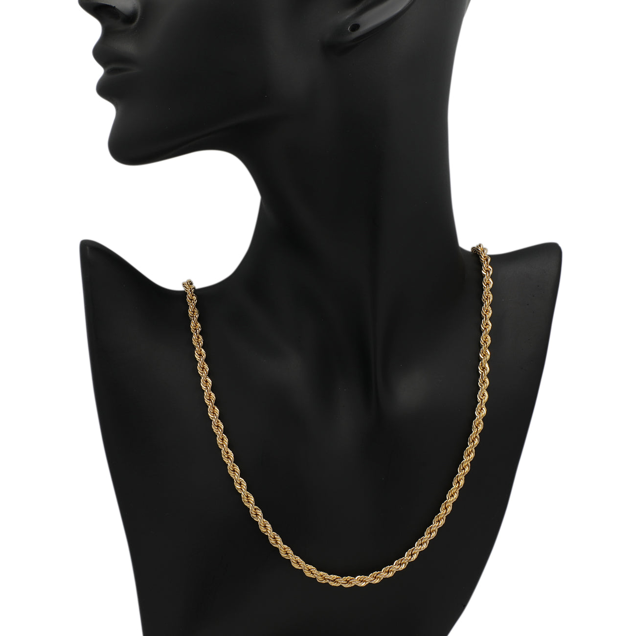 Exclusive 10K Yellow Gold Rope Chain — Back View