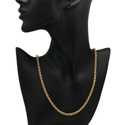 Exclusive 10K Yellow Gold Rope Chain — Back View