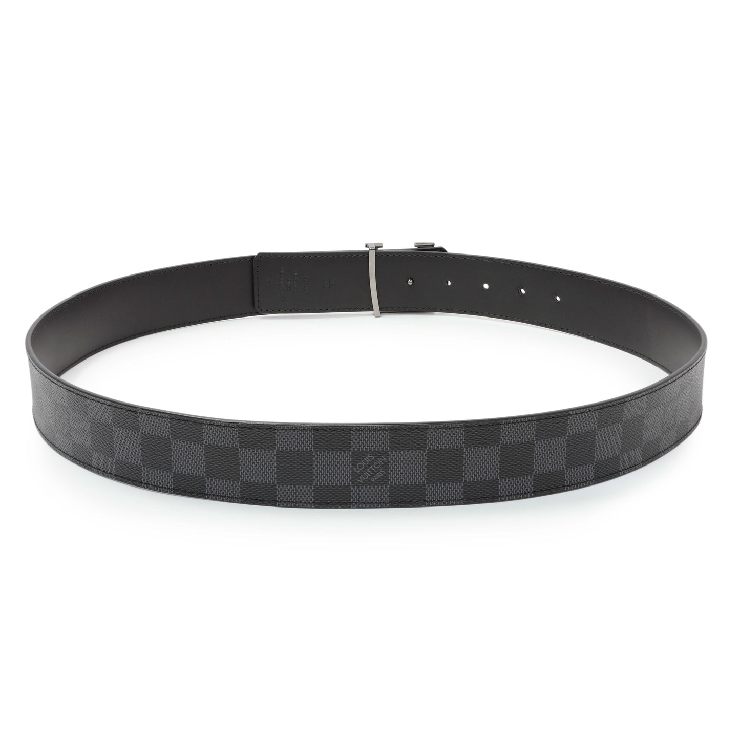 Exclusive Louis Vuitton Reversible Damier Infini LV Initiales 40mm Belt — Side View