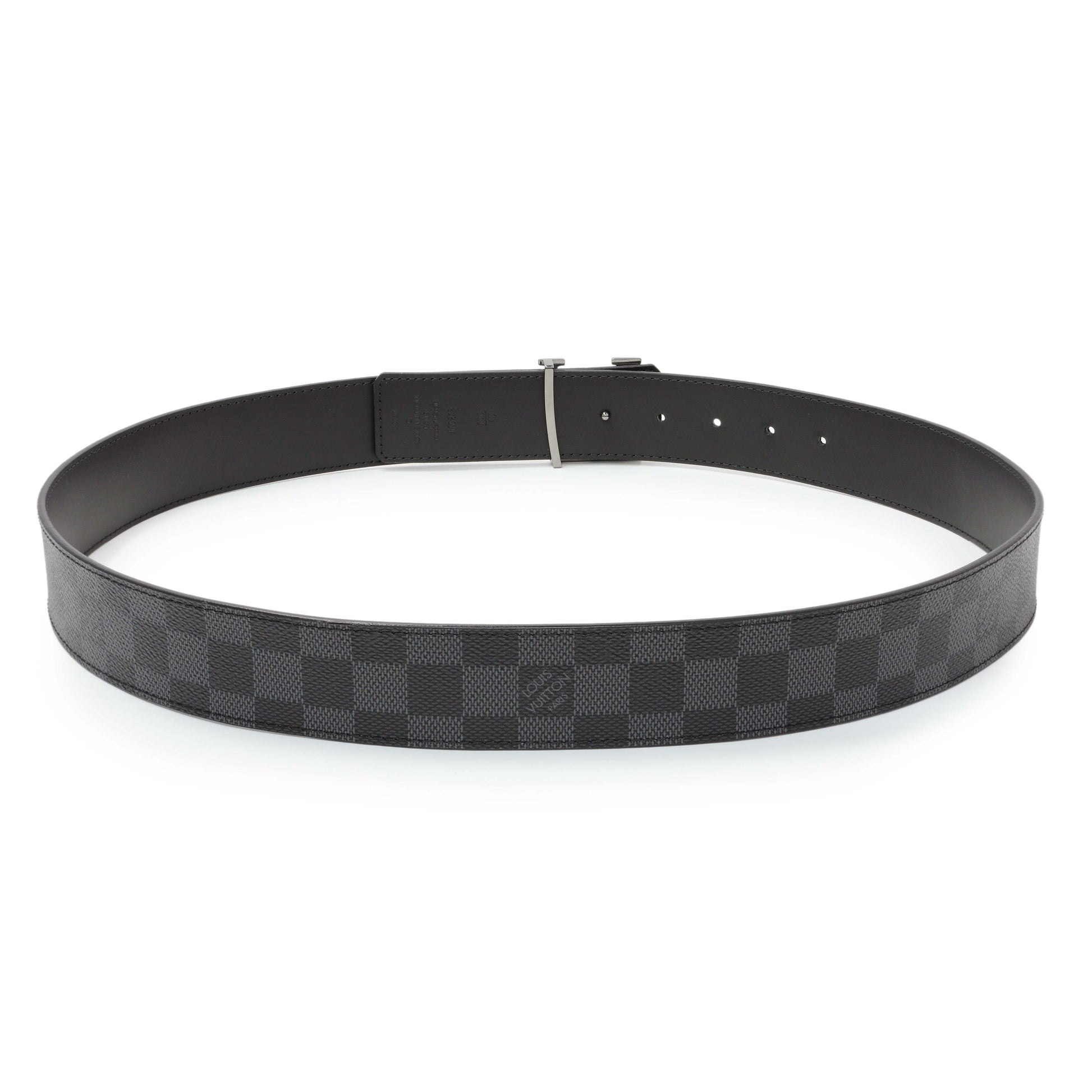 Exclusive Louis Vuitton Reversible Damier Infini LV Initiales 40mm Belt — Side View