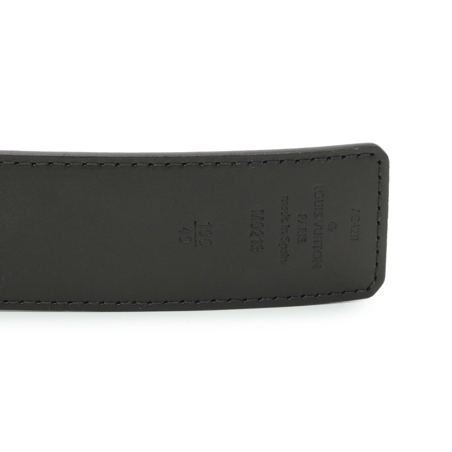 Exclusive Louis Vuitton Reversible Damier Infini LV Initiales 40mm Belt — Back View