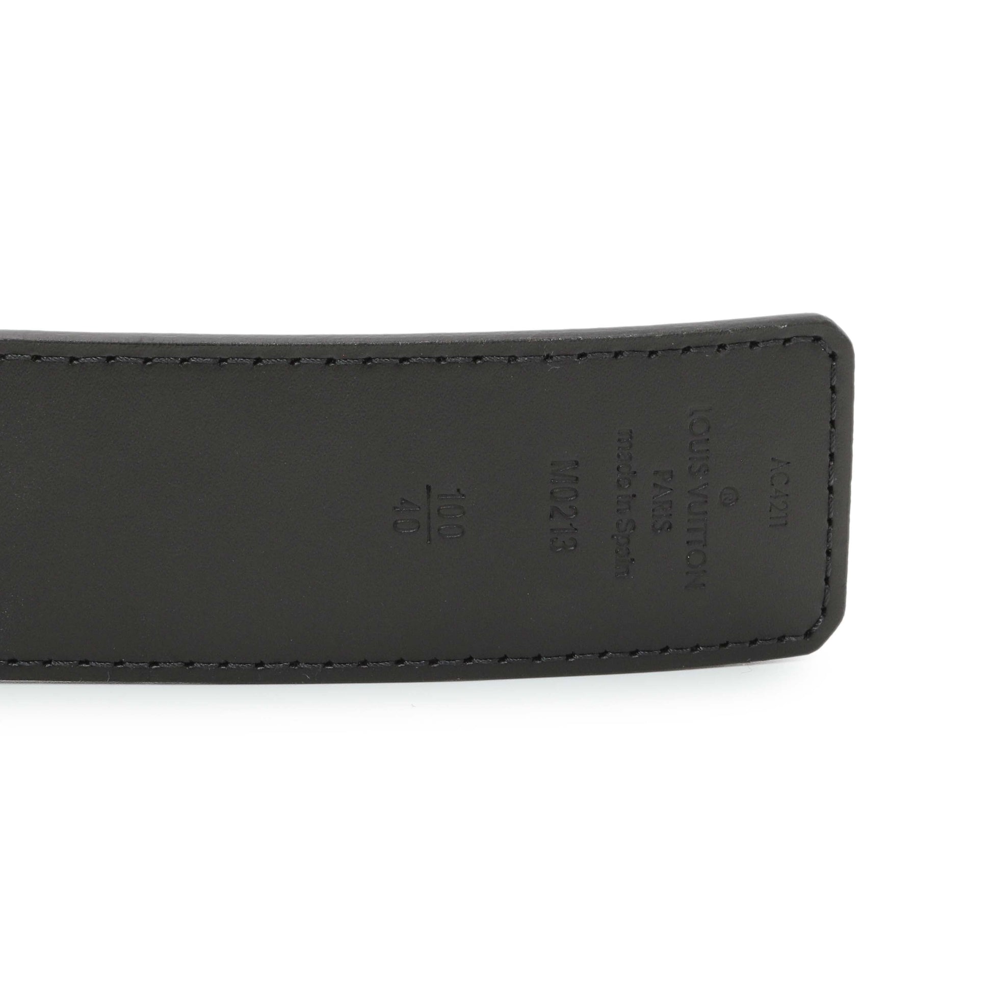Exclusive Louis Vuitton Reversible Damier Infini LV Initiales 40mm Belt — Back View
