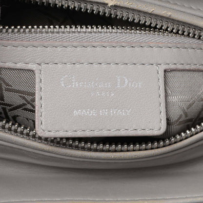 Exclusive Christian Dior Grey Lambskin Cannage Medium Lady Dior — Alternate View 9