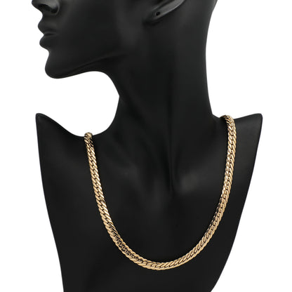 Exclusive 18K Yellow Gold Curb Link Chain — Back View